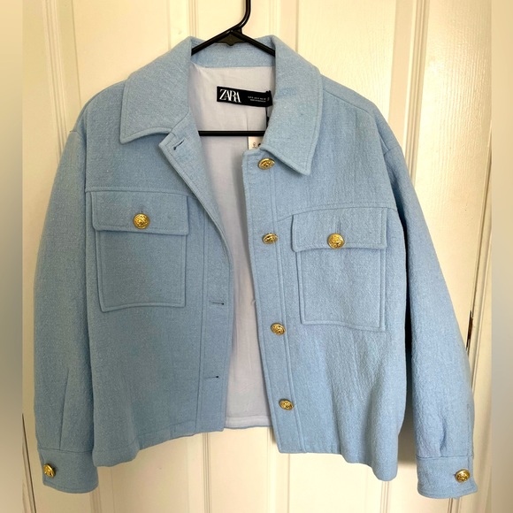 Blue Zara Blazer Jacket - Picture 2 of 4